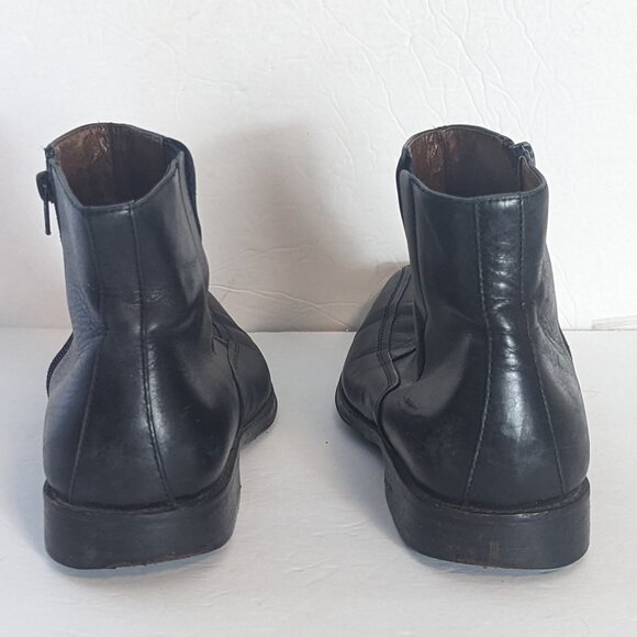 Johnston & Murphy Men’s Boots Black Square Toe Chelsea Side Zip Size 10.5 - Picture 4 of 9